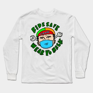 Ride Safe, Wear Yo Mask Fixed Gear Cycling Long Sleeve T-Shirt